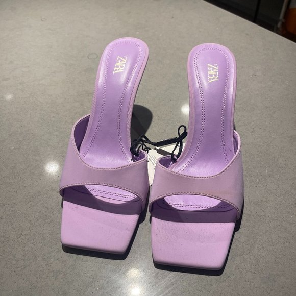 UNWORN ZARA Lilac Heeled Sandals